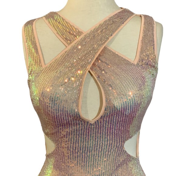 NWT Privy Privately Privileged Sequins Cutout Bodycon Dress - Picture 2 of 7